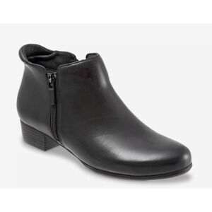 Trotters Major Booties 8.5 NWT Black Leather Boot Ankle Comfort